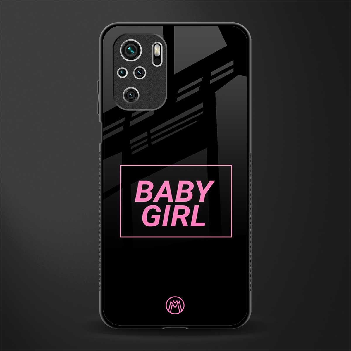 baby girl glass case for redmi note 10 image