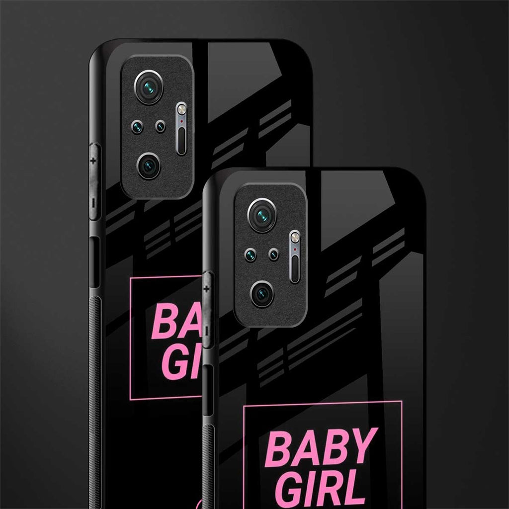 baby girl glass case for redmi note 10 pro max image-2
