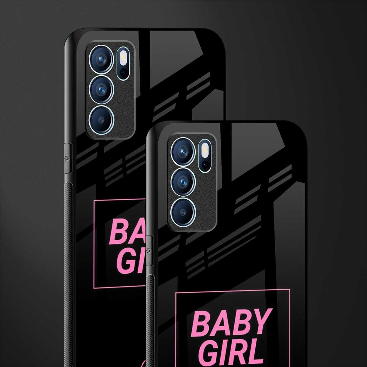 baby girl glass case for oppo reno6 5g image-2