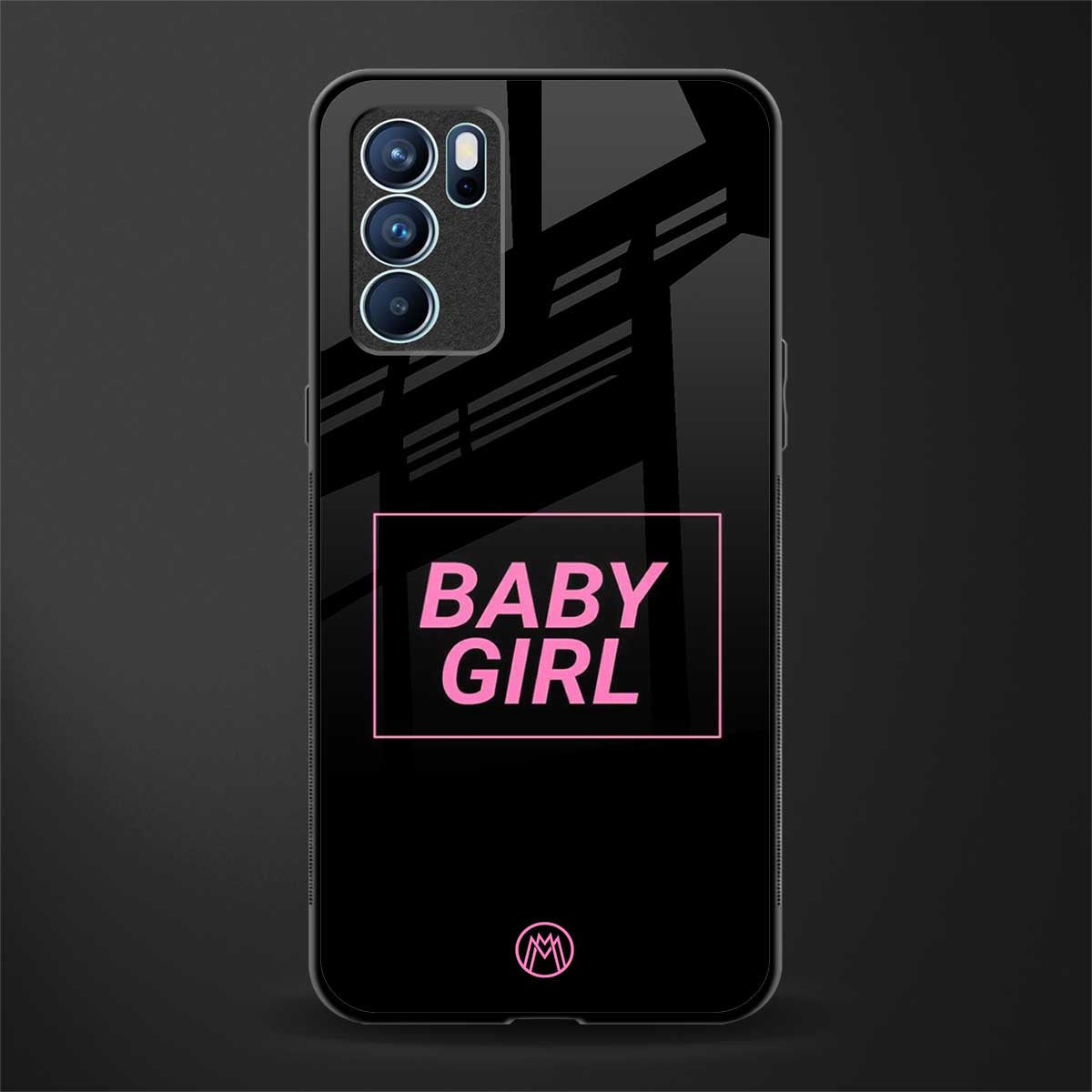 baby girl glass case for oppo reno6 5g image