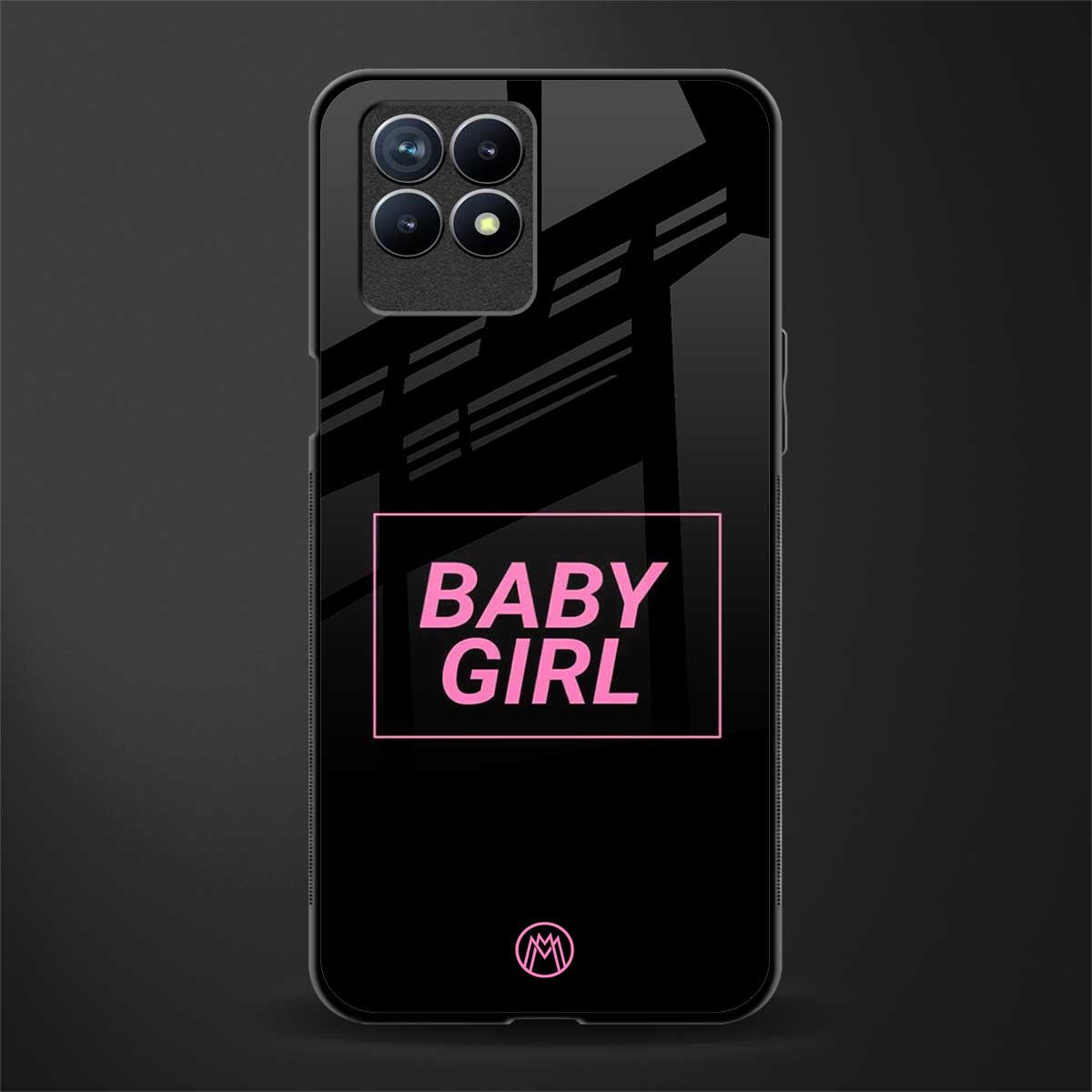 baby girl glass case for realme 8i image