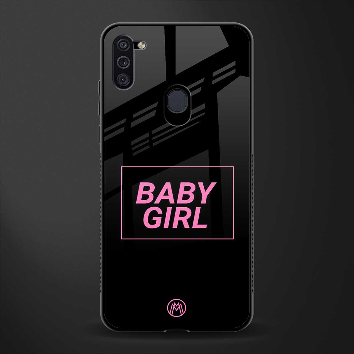 baby girl glass case for samsung galaxy m11 image