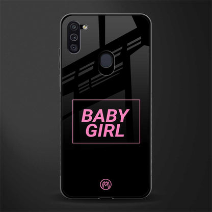 baby girl glass case for samsung galaxy m11 image