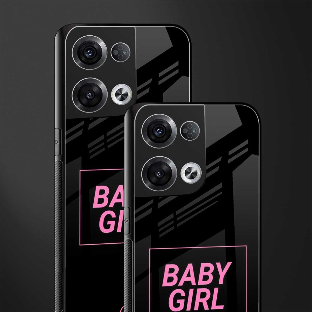 baby girl back phone cover | glass case for oppo reno 8