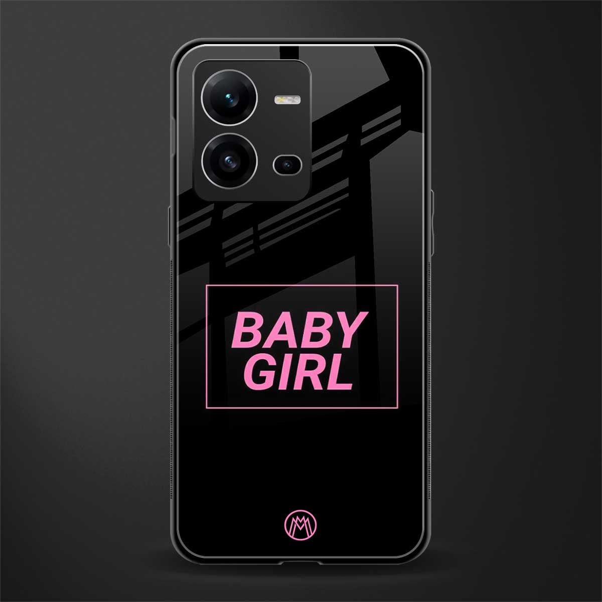 baby girl back phone cover | glass case for vivo v25-5g