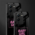 baby girl back phone cover | glass case for vivo v25 pro 5g