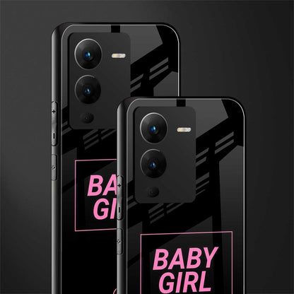 baby girl back phone cover | glass case for vivo v25 pro 5g