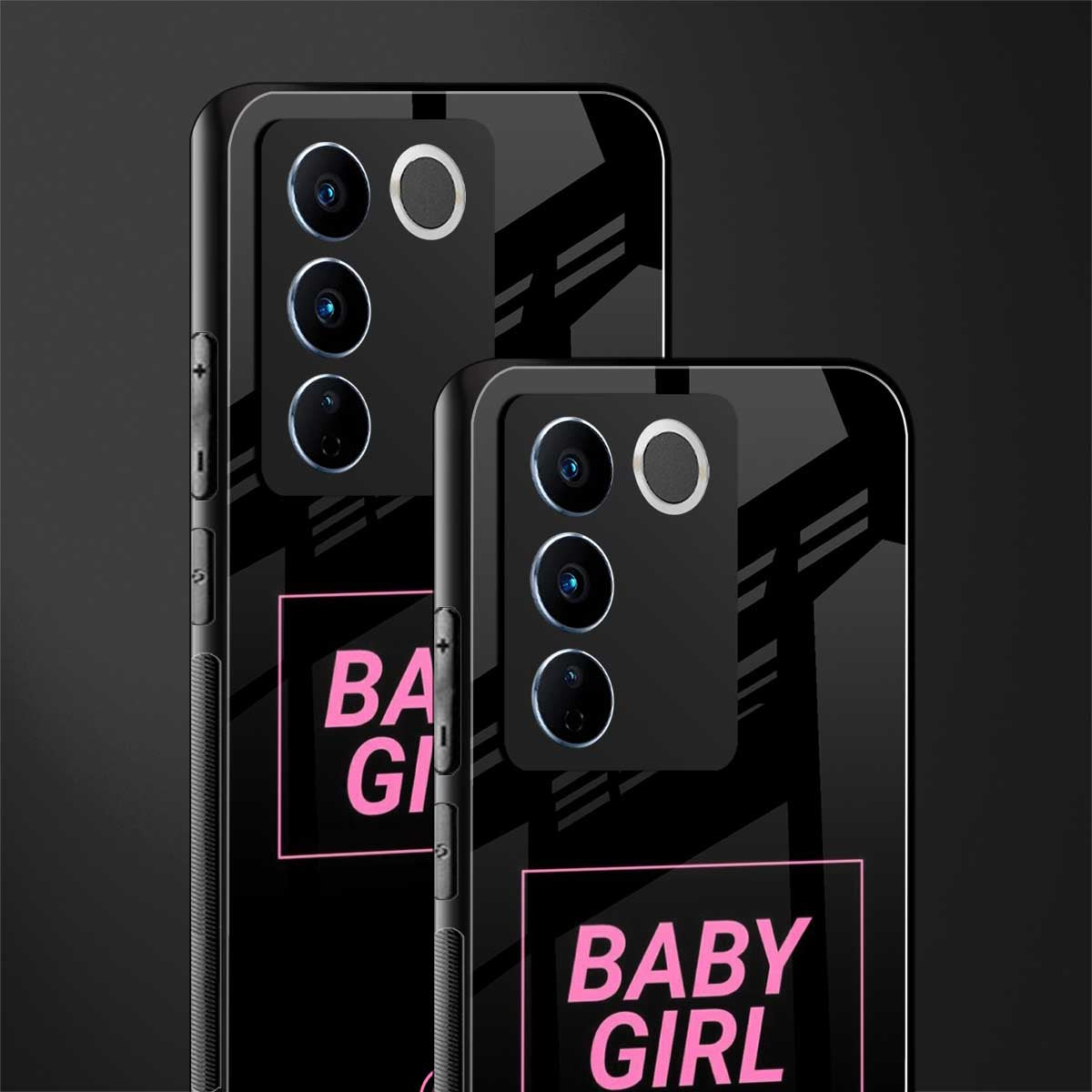 baby girl back phone cover | glass case for vivo v27 pro 5g