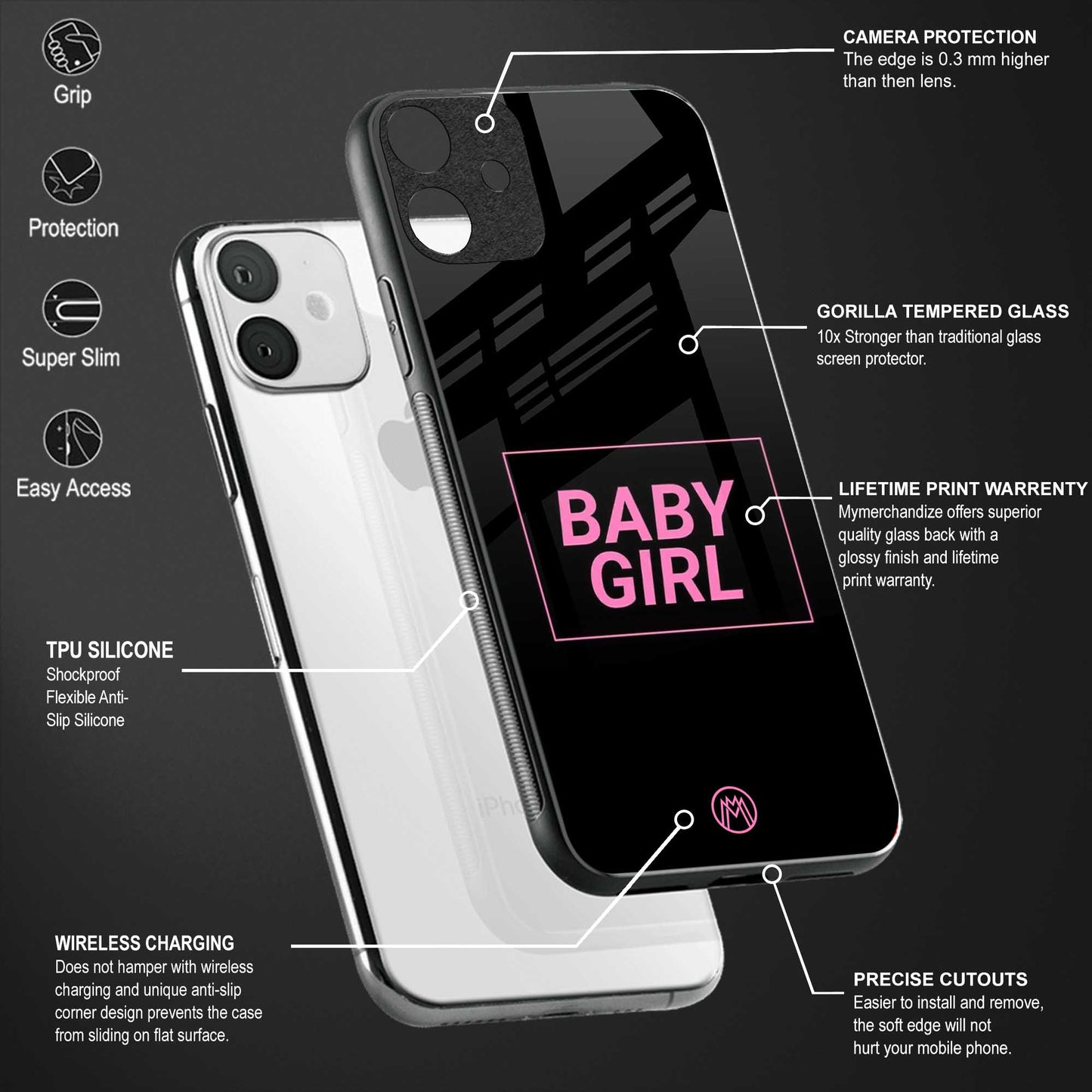 baby girl glass case for redmi k20 pro image-4