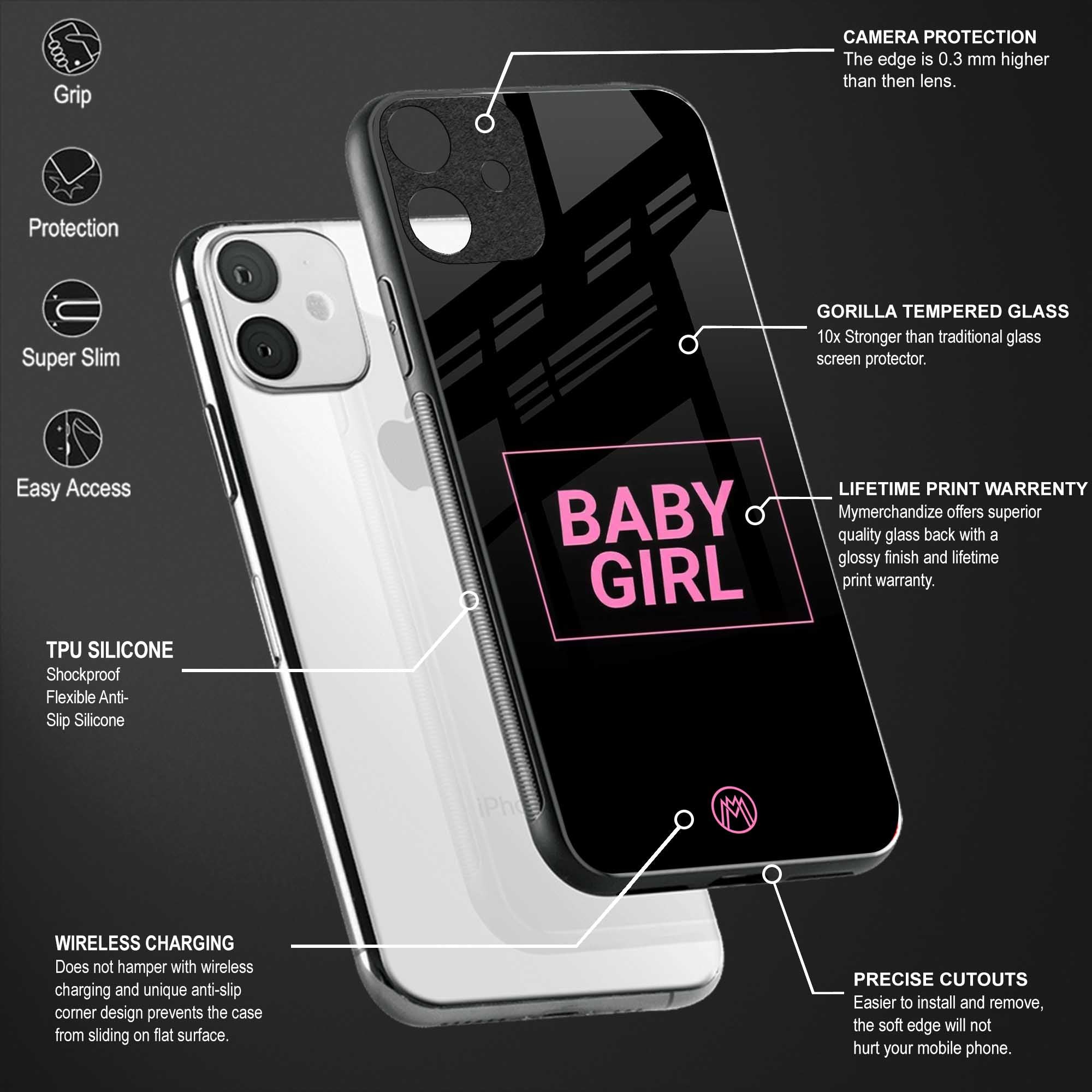 baby girl back phone cover | glass case for realme 9 pro 5g