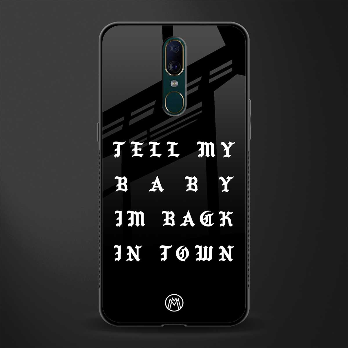 back in town glass case for oppo a9 image