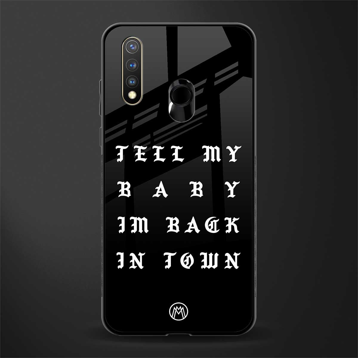 back in town glass case for vivo u20 image