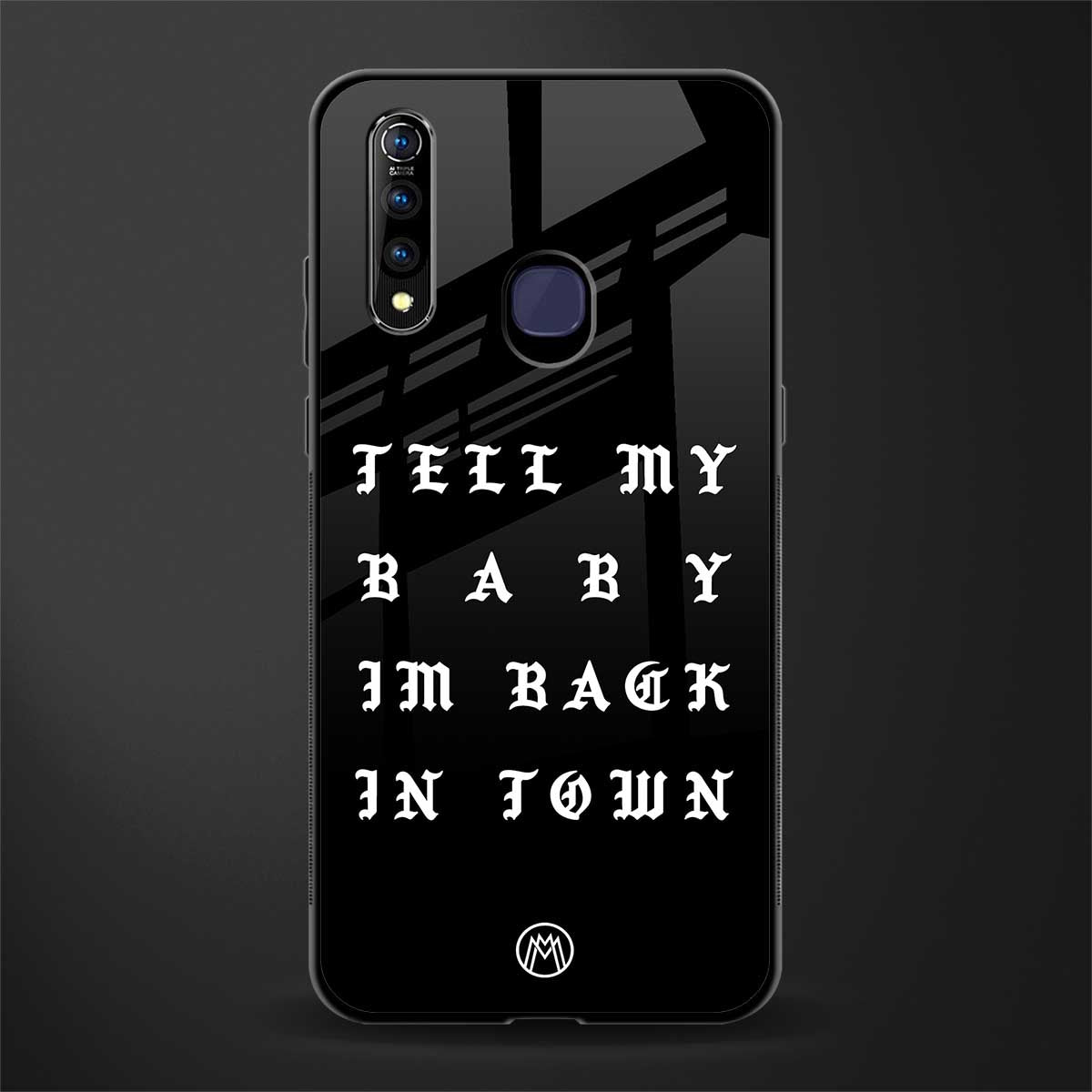 back in town glass case for vivo z1 pro image