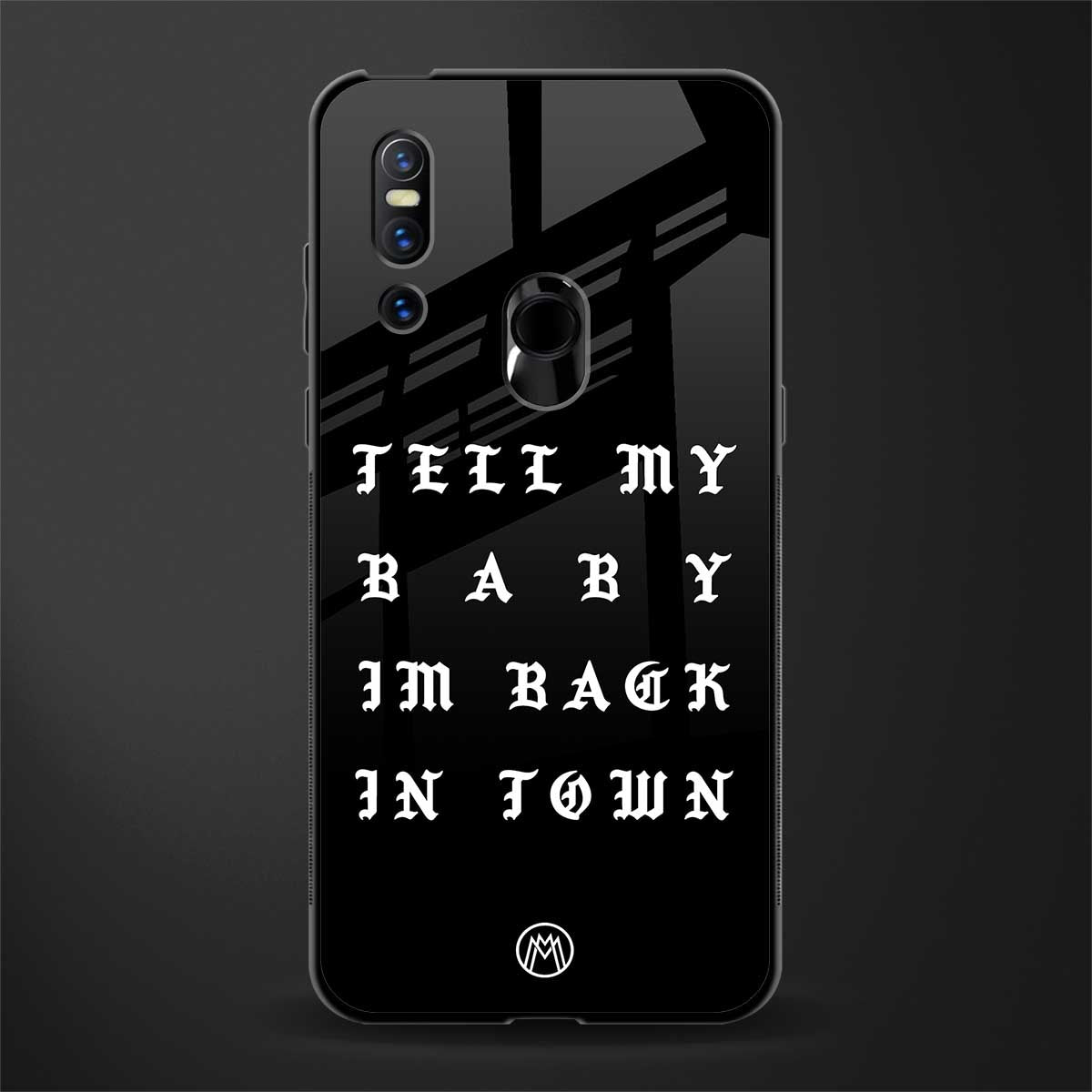 back in town glass case for vivo v15 image