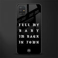 back in town glass case for samsung galaxy a51 image
