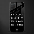 back in town glass case for samsung galaxy a51 image