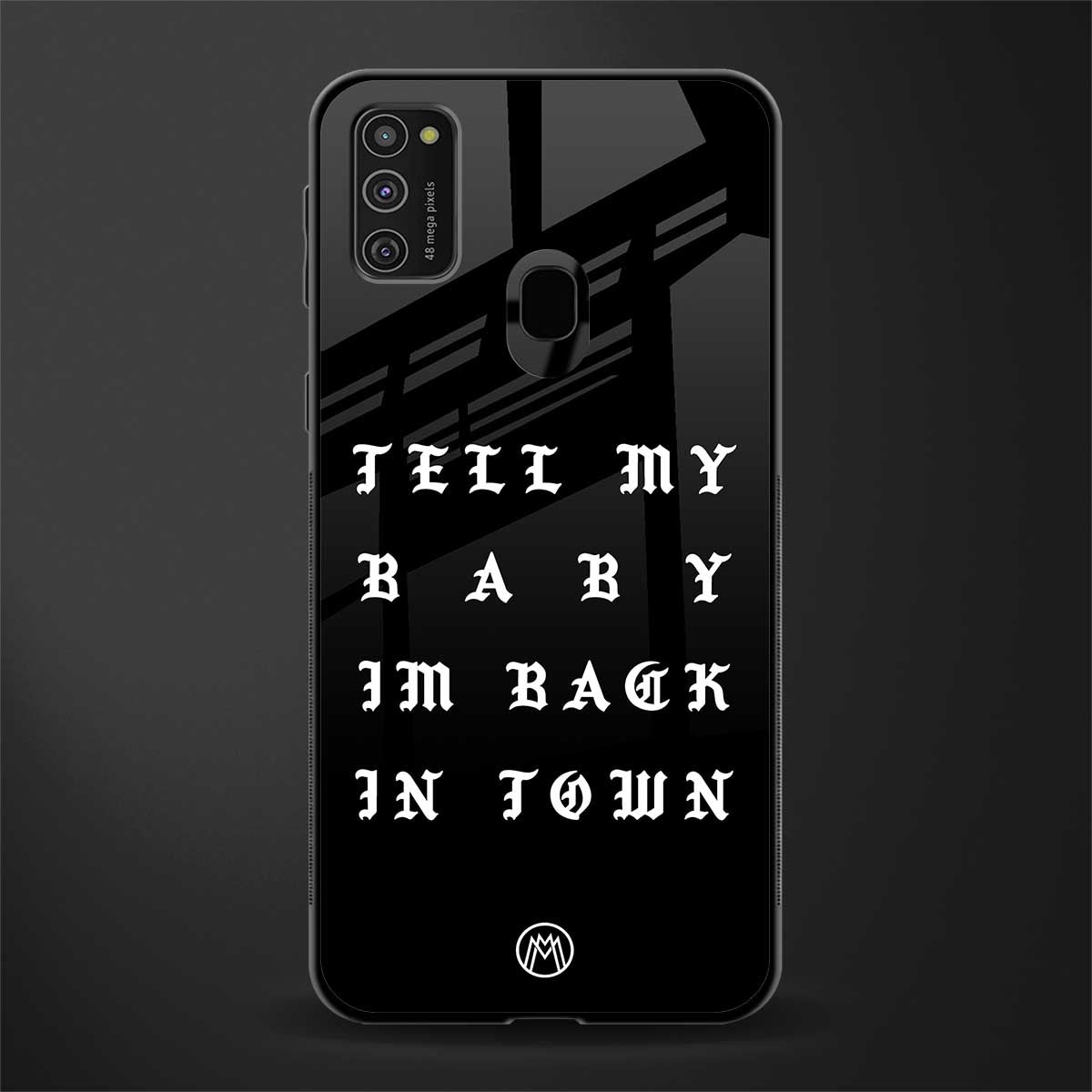 back in town glass case for samsung galaxy m21 image