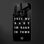 back in town glass case for redmi note 8 image