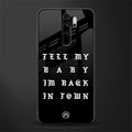 back in town glass case for redmi note 8 pro image