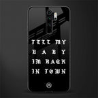 back in town glass case for redmi note 8 pro image