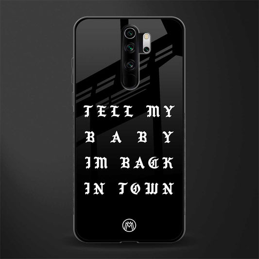 back in town glass case for redmi note 8 pro image