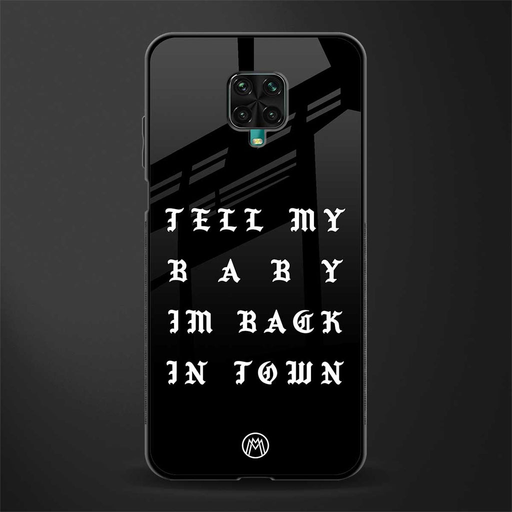 back in town glass case for redmi note 9 pro image