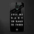 back in town glass case for redmi note 9 pro max image