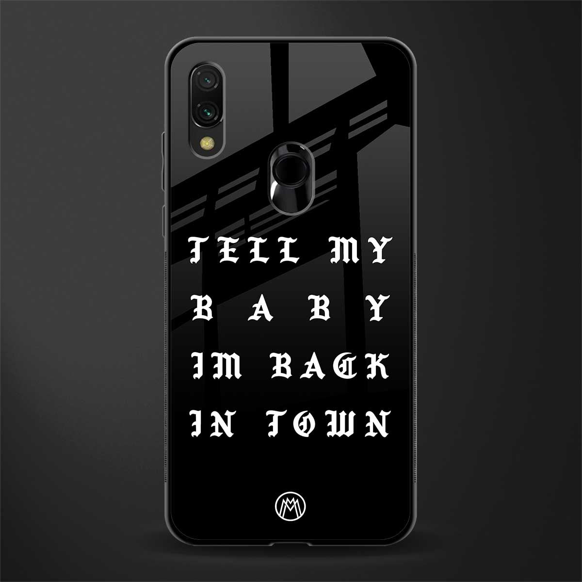 back in town glass case for redmi note 7 pro image