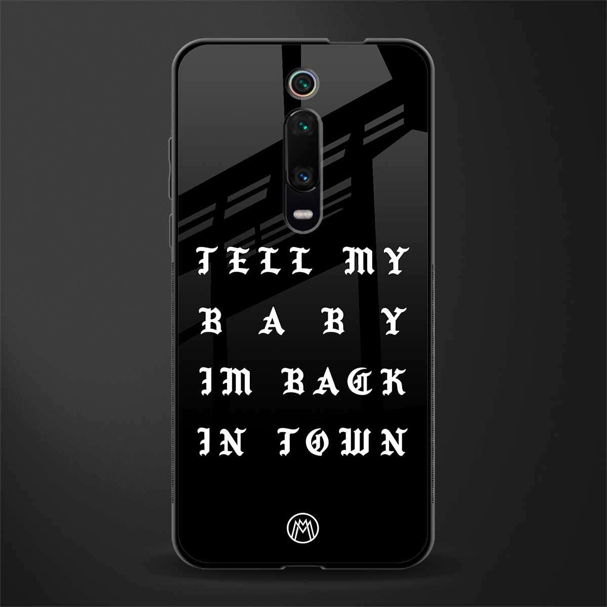 back in town glass case for redmi k20 image