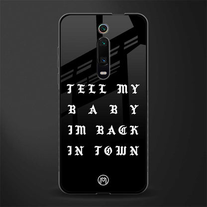 back in town glass case for redmi k20 image