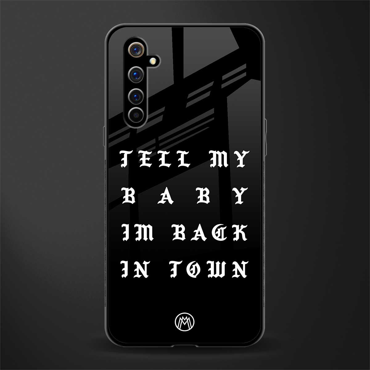back in town glass case for realme x50 pro image