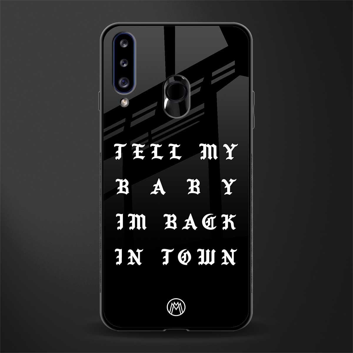 back in town glass case for samsung galaxy a20s image