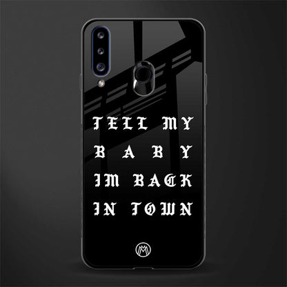 back in town glass case for samsung galaxy a20s image