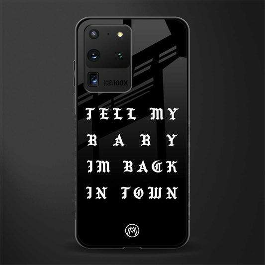 back in town glass case for samsung galaxy s20 ultra image