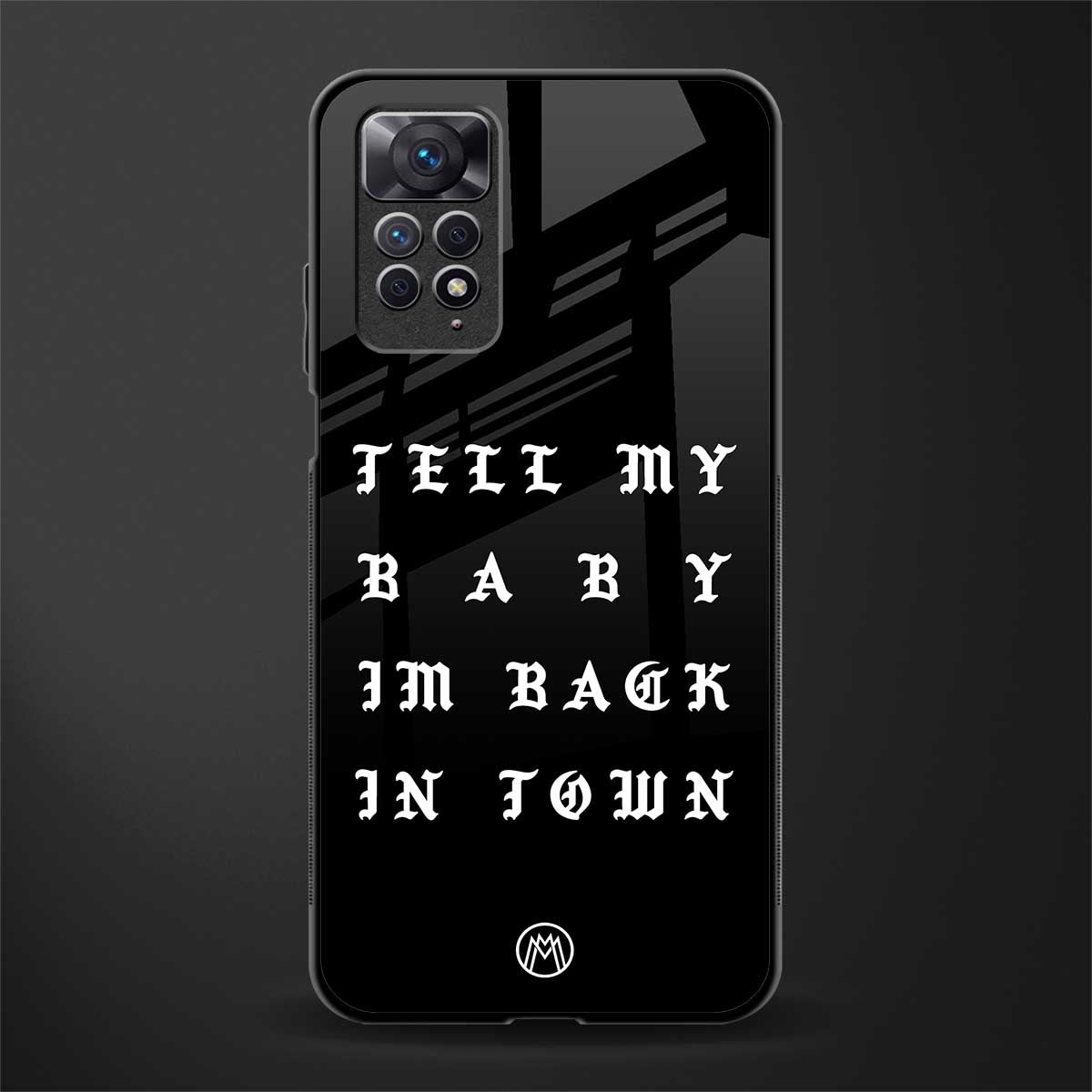 back in town glass case for redmi note 11 pro image