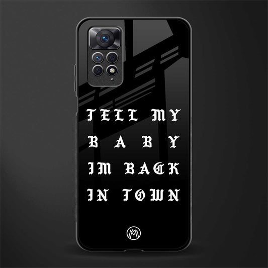 back in town glass case for redmi note 11 image