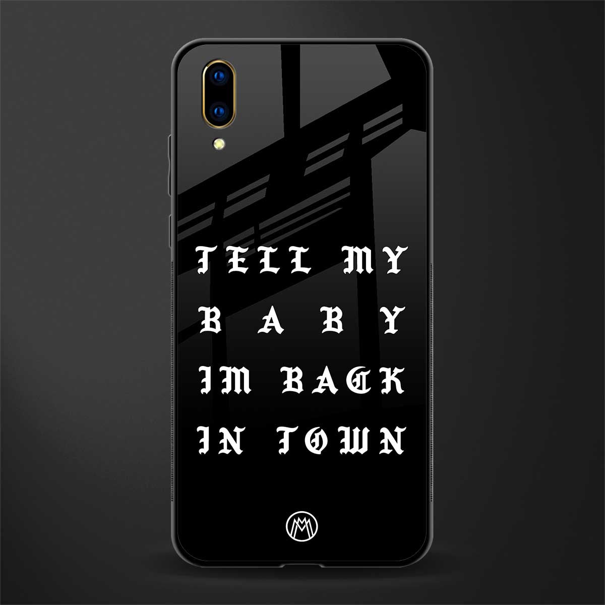 back in town glass case for vivo v11 pro image