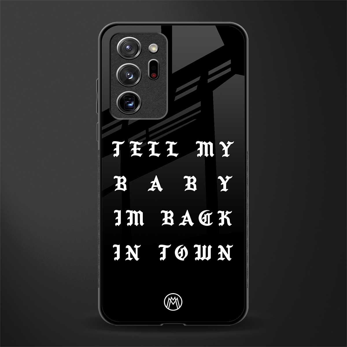 back in town glass case for samsung galaxy note 20 ultra 5g image