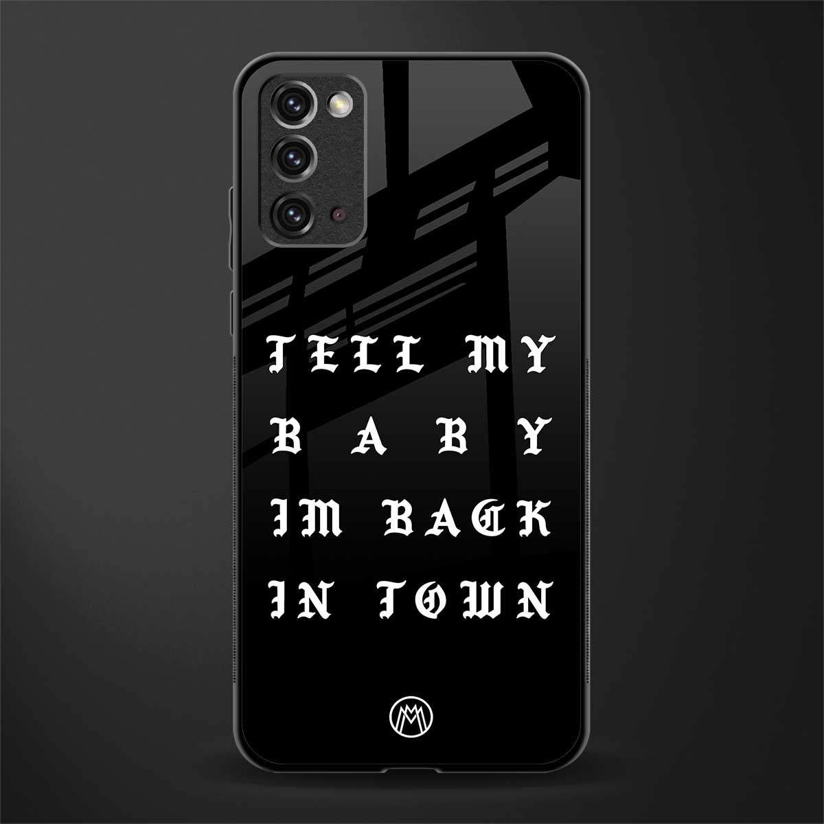 back in town glass case for samsung note 20 image