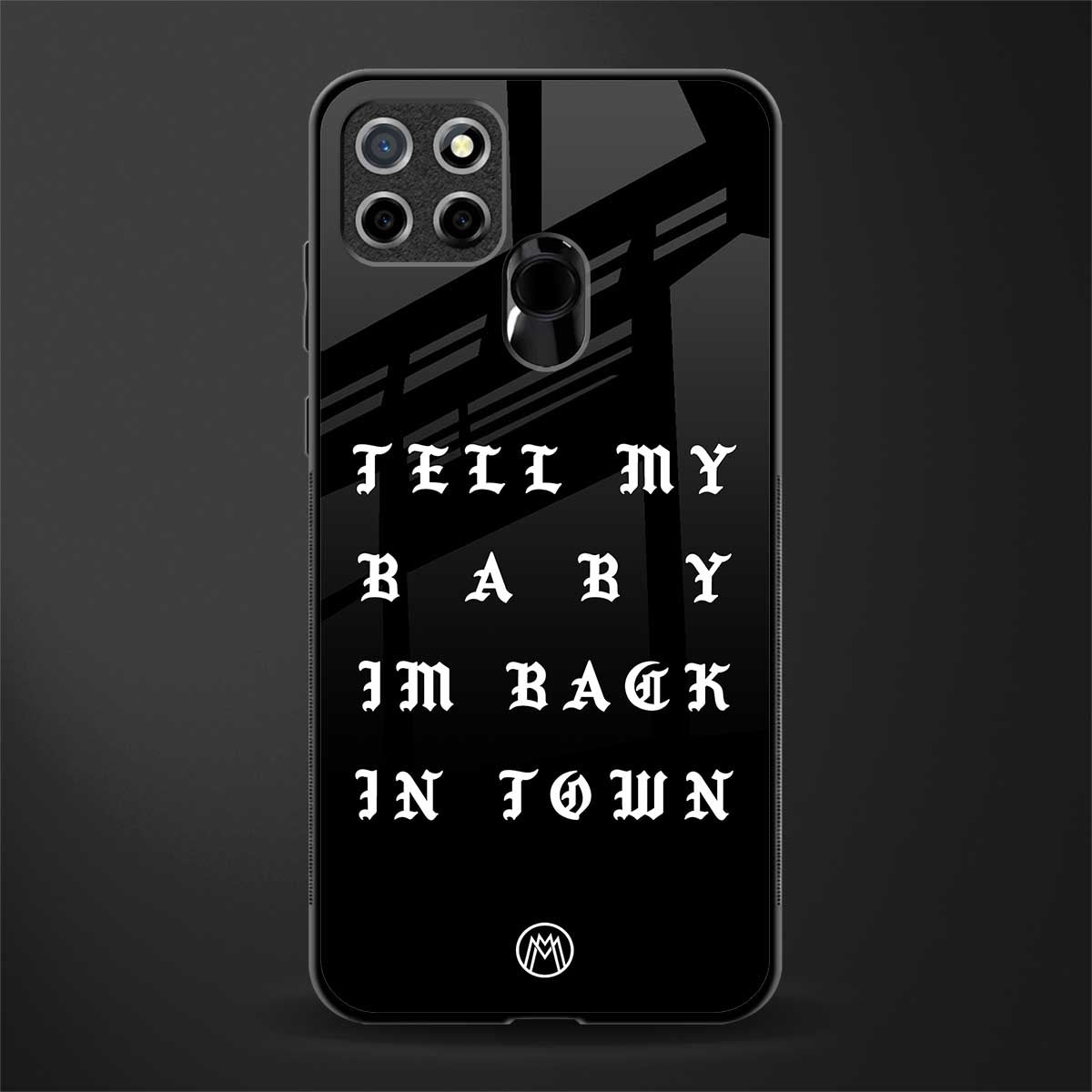 back in town glass case for realme narzo 20 image