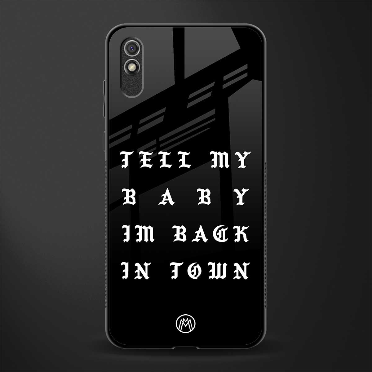 back in town glass case for redmi 9i image