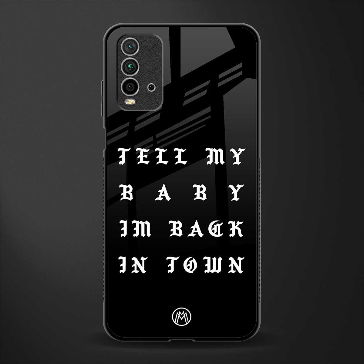 back in town glass case for redmi 9 power image