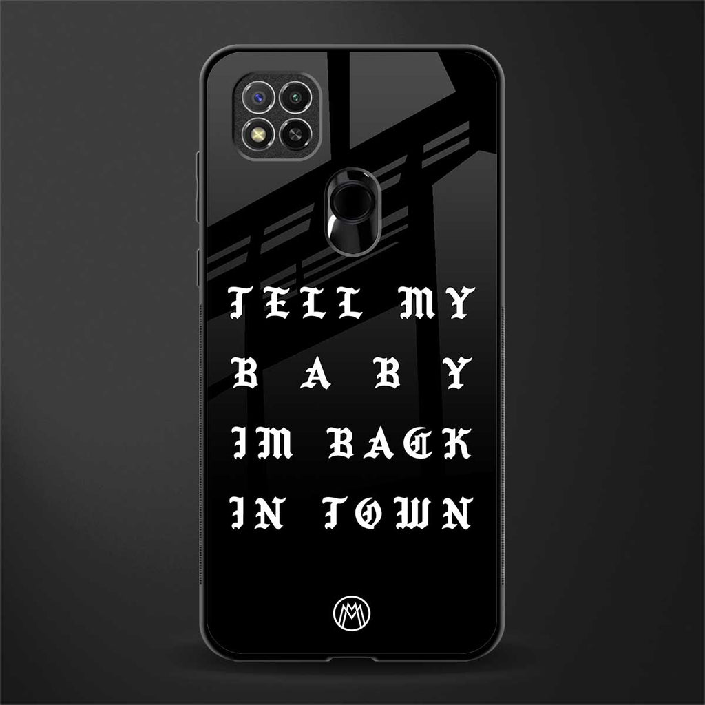 back in town glass case for redmi 9c image
