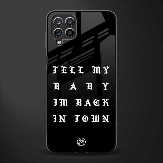 back in town glass case for samsung galaxy m12 image