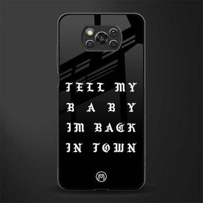 back in town glass case for poco x3 pro image