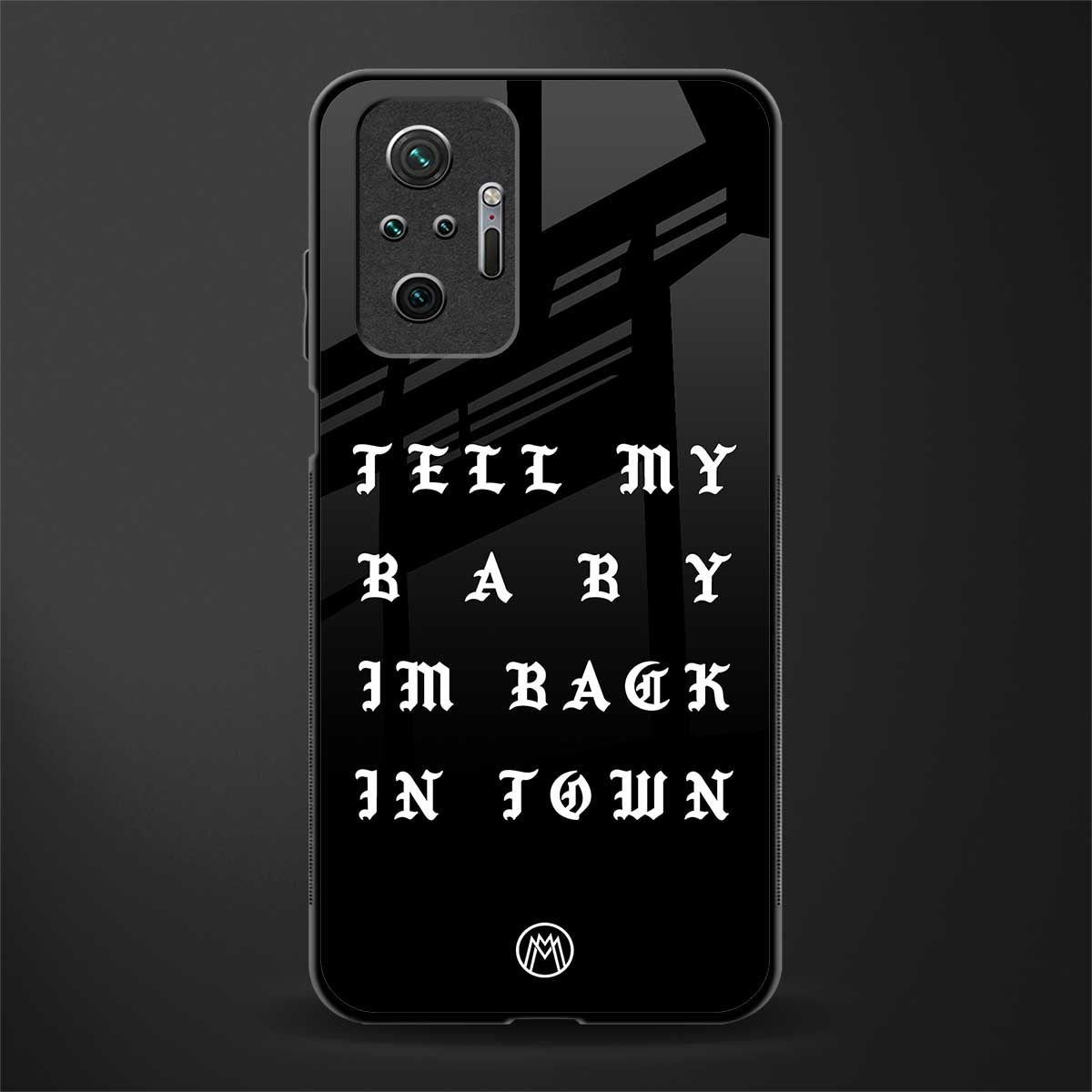 back in town glass case for redmi note 10 pro image