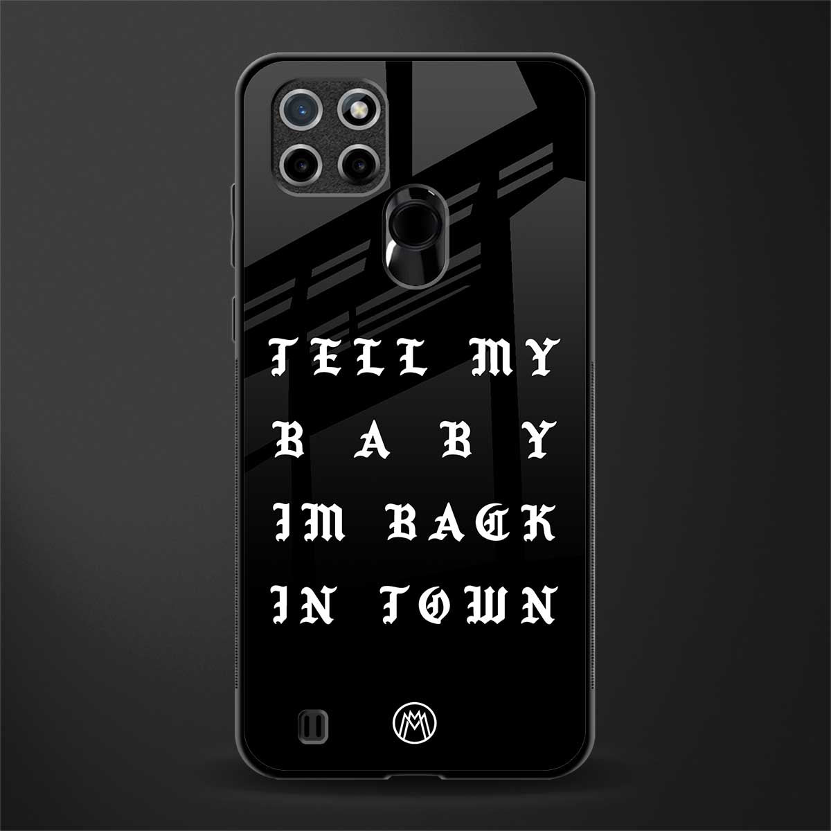 back in town glass case for realme c21 image