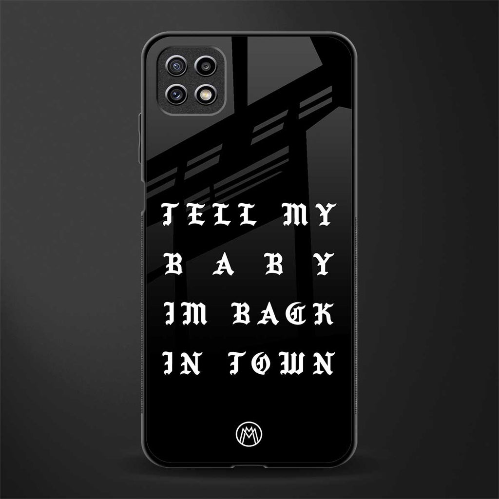 back in town glass case for samsung galaxy a22 5g image