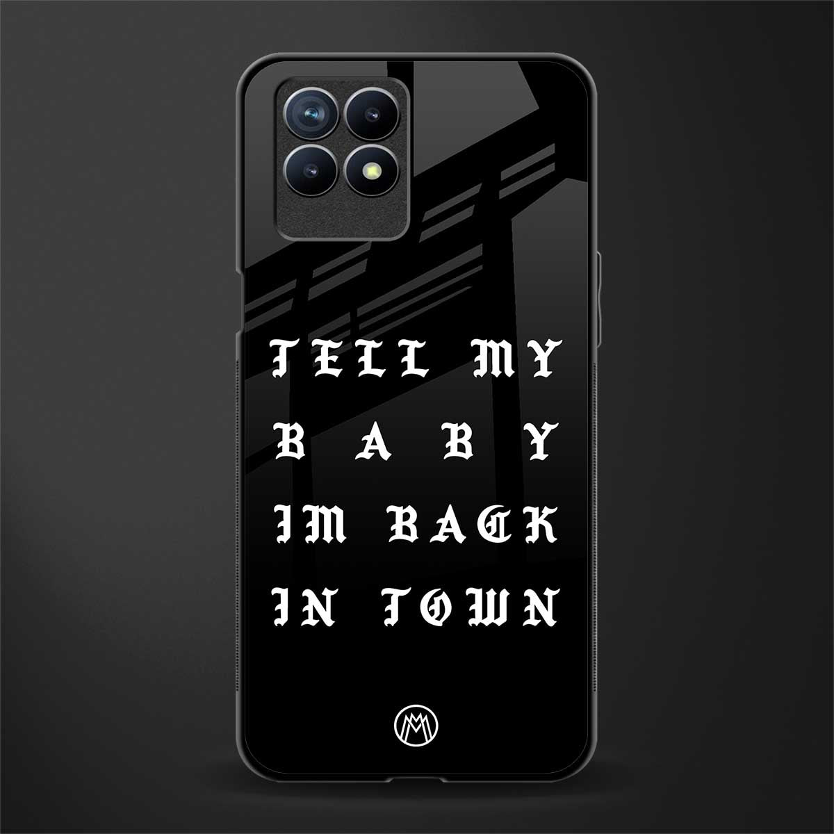 back in town glass case for realme 8i image