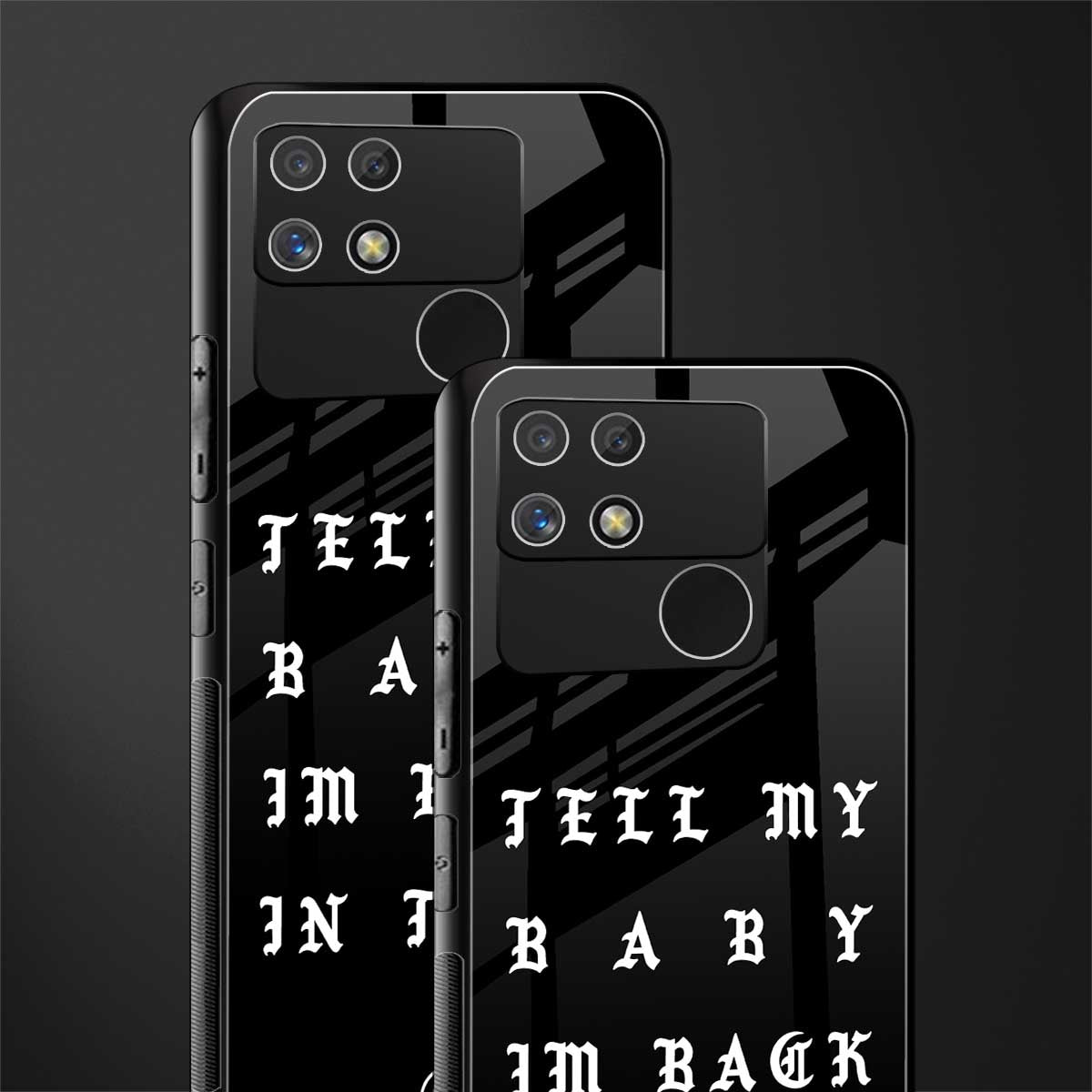 back in town back phone cover | glass case for realme narzo 50a